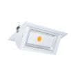 Spot LED rectangulaire STELLA 30 W COB inclinable blanc 3000 K MIIDEX LIGHTING 76900 photo du produit