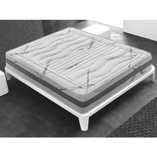 Matelas à mémoire de forme et mousse à 3cm de mémoire I Love Sleep 160x200cm - housse en carbone pas cher Secondaire 2 L