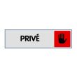 Plaquette de porte privé Novap Plexiglas 170 x 45 mm - 4033402 photo du produit