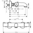 Mitigeur bain-douche thermostatique Ecostat 1001cl - HANSGROHE - 13201000 pas cher Secondaire 1 S