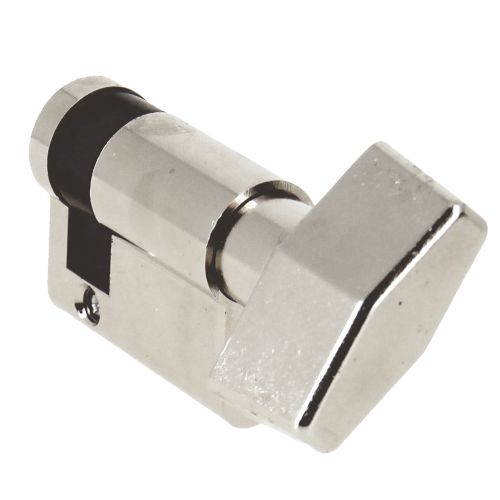 Demi-Cylindre europ&eacute;en &agrave; bouton laiton nickel&eacute; 5G 10x30B photo du produit