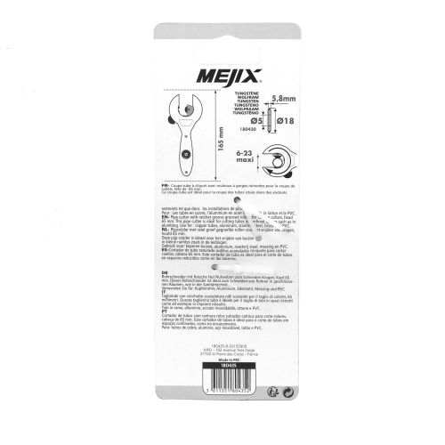 Coupe tubes à cliquets diamètre 6 à 23mm - MEJIX - 180435 pas cher Secondaire 3 L