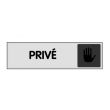 Plaquette de porte privé Plexiglas 170 x 45 mm - NOVAP - 4033402 pas cher