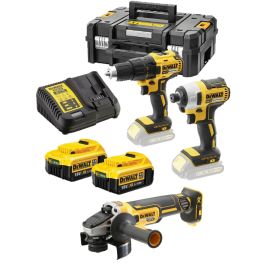 Pack 18 V 3 machines Dewalt (DCG405/DCD777/DCF787) + 2 batteries 4Ah + chargeur  en coffret T-STAK pas cher Principale M