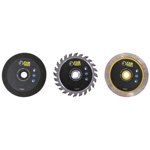 Lot de 3 disques pour mini meuleuse angulaire CS 76 76 mm FARTOOLS 115417 photo du produit