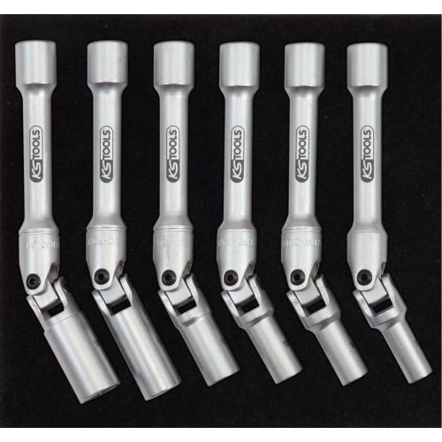 Coffret de 6 douilles à bougies de préchauffage 3/8 '' de 8 à 16 mm KS TOOLS 500.7320 photo du produit Secondaire 2 L