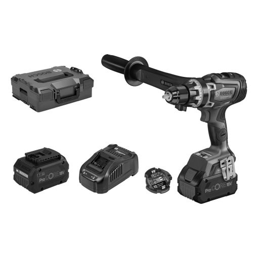Perceuse visseuse 18V GSR18V-150 C Biturbo + 2 batteries 8.0Ah + chargeur + L-BOXX - BOSCH - 06019J5005 pas cher