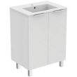 Pack meuble + lavabo ULYSSE+ 2 portes 60 cm blanc brillant PORCHER P0279WG photo du produit