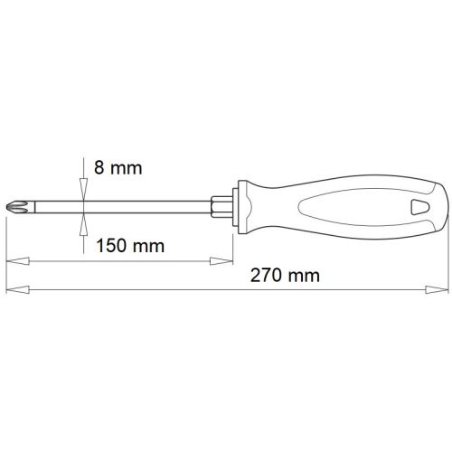 Tournevis avec écrou gainage 617 TBI pour vis à empreinte Pozidriv PZ3 - UNIOR TOOLS - 611714 pas cher Secondaire 1 L