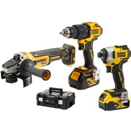 Pack de 3 outils 18V Dewalt Powerstack (DCD709 + DCF809 + DCG405) + 2 batteries 4 Ah + chargeur + coffret T-Stak photo du produit Principale M