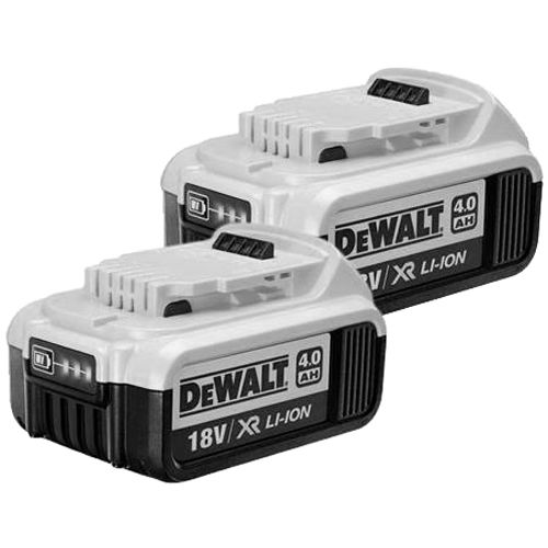 Pack de 2 batteries 18 V - 4.0 Ah Li-Ion XR DCB182 - DEWALT pas cher