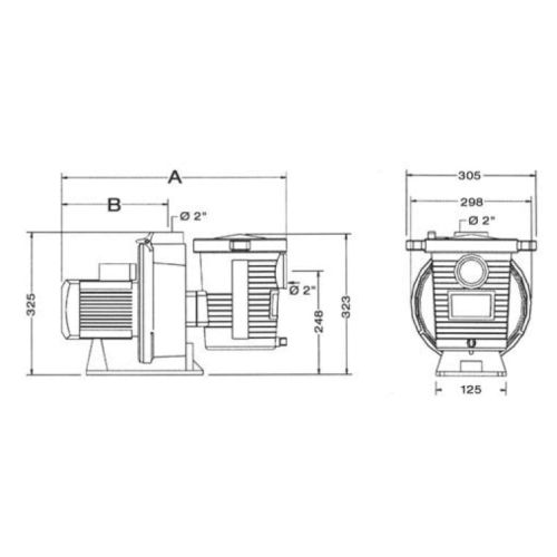 Pompe standard 3cv triphasé ULTRAFLOW - PENTAIR - PAC-100-0343 pas cher Secondaire 1 L