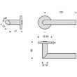 Ensemble béquille double sur rosace Ovalis forme L inox brossé - VACHETTE - 080877 pas cher Secondaire 1 S