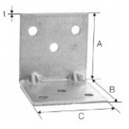 Equerre assemblage EA 442 40x40x40mm épaisseur 2mm - SIMPSON - EA444/2 pas cher Secondaire 1 L