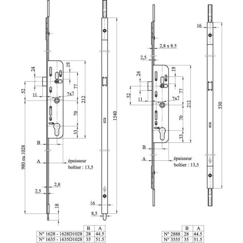 CREMONE 2888 F28 A BAR AJ H&B photo du produit Secondaire 1 L