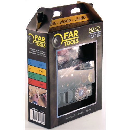 Set 143 accessoires de mini meuleuse pour le bois FARTOOLS 115842 photo du produit Secondaire 4 L