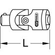 Cardan BRONZEplus 1/2'' L 70 mm KS TOOLS 963.1282 photo du produit Secondaire 1 S