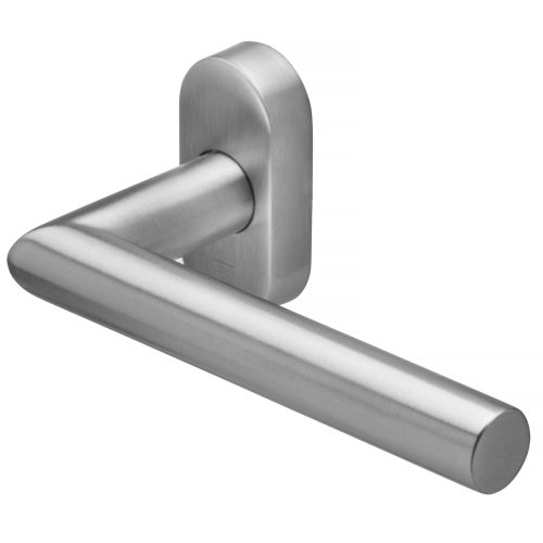 B&eacute;quille double sur rosace ovale &eacute;troite JADE 1394 inox bross&eacute;e - HERACLES - B-INOX-RE02 pas cher Secondaire 2 L