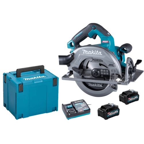 Scie circulaire 40V + 2 batteries 4 Ah + chargeur + coffret MAKPAC MAKITA HS004GM202 photo du produit