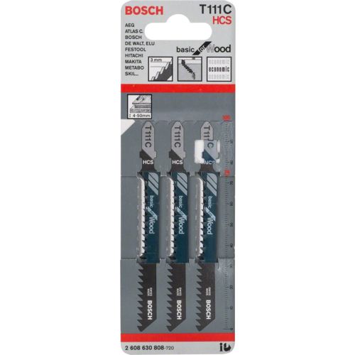 Lame de scie sauteuse T 111 C Basic for Wood BOSCH 2608630808 photo du produit Secondaire 1 L