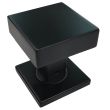 Bouton de porte JADE carré inox noir mat 53 x 53 mm Héraclès B-INOX-BP05N photo du produit