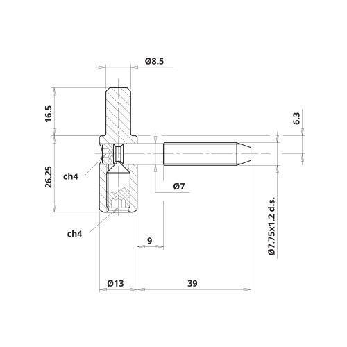 Fiche mâle réglable D 13 mm OTLAV CG057130H003 photo du produit Secondaire 1 L