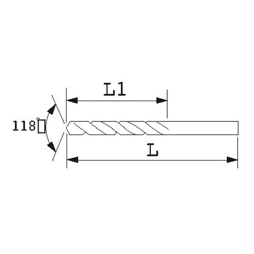 Foret taillé court 1mm - SAM OUTILLAGE - FP-1-1 pas cher Secondaire 1 L