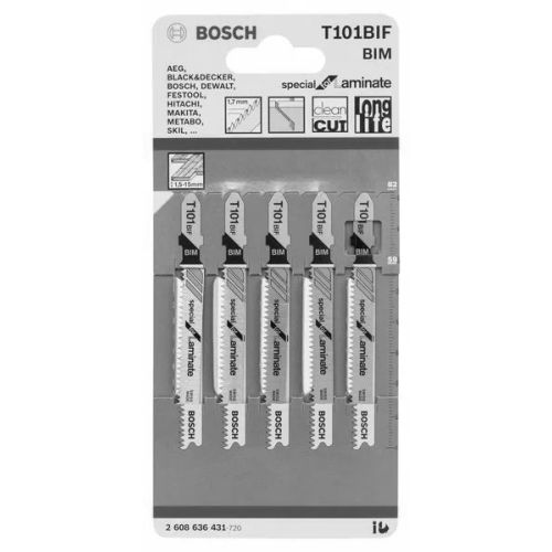 Lames de scie sauteuse T101 BIF Special for Laminate pack de 5 - BOSCH - 2608636431 pas cher Secondaire 4 L