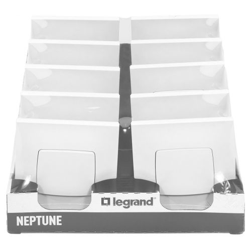 Boite de 10 interrupteurs va-et-vient NEPTUNE blanc - LEGRAND - 200253 pas cher Secondaire 2 L