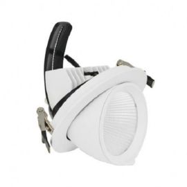 Spot LED escargot BOUTICA Miidex Lighting 20 W rond inclinable et orientable photo du produit Principale M