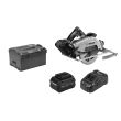 Scie circulaire 18V GKS 18V-68 GC + 2 batteries 5,5 Ah + chargeur + coffret L-BOXX - BOSCH - 06016B5130 pas cher