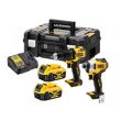 Pack de 2 outils sans fil Dewalt 18 V + 2 batteries 4.0 Ah Li-ion XR + chargeur + T-STAK photo du produit Secondaire 1 S