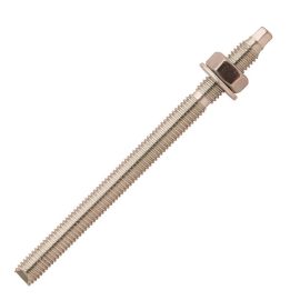Tige filetée Scell-it inox A4 12 x 160 mm + écrou + rondelle biseautée + empreinte - A4-M12160 pas cher Principale M