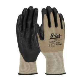 Gants tricot G-Tek® enduit Neofaom® beige/noir T9 - PIP - 34-645-9 pas cher Principale M