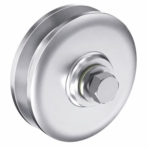 Galet acier diam&egrave;tre 82mm gorge carr&eacute;e - MANTION - 1002FA pas cher