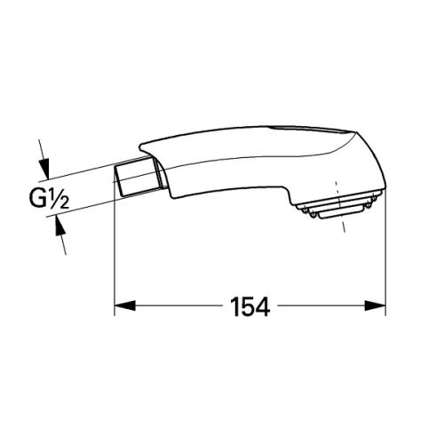 Douchette extractible pour mitigeur évier GROHE 46312-IE0 photo du produit Secondaire 1 L