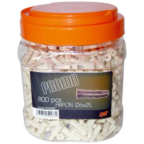 Cheville plastique universelle ARPON 6 x 25 mm Grappe boîte de 100 SPIT 198160 photo du produit Secondaire 14 L