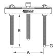 Potence hydraulique pour décolleur de roulements 90 - 260 mm KS TOOLS 605.0302 photo du produit Secondaire 1 S