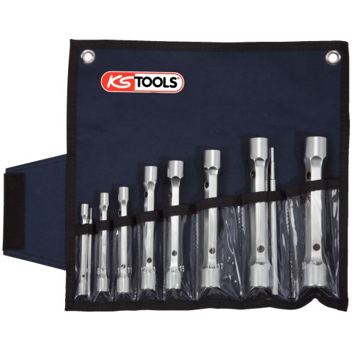 Trousse de cl&eacute;s &agrave; tubes doubles 12 pans 10 pi&egrave;ces KS TOOLS 518.0405 photo du produit Secondaire 1 L