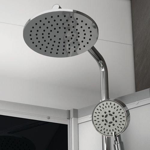 Cabine de douche intégrale SILVER 80x80 NOIR en angle - THALASSOR - SQIN8080 pas cher Secondaire 1 L