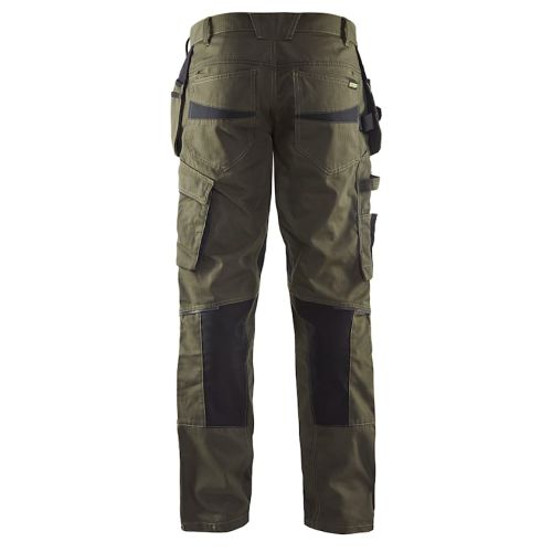 Pantalon maintenance+stretch poches flottantes vert kaki/noir T40L - BLÅKLÄDER - 149613304599C146 pas cher Secondaire 1 L