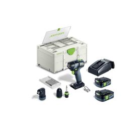 Perceuse-visseuse 10,8V Festool TXS 12 2,5-Set + 2 batteries 2,5 Ah + chargeur + coffret Systainer SYS3 DF M 187 - 576874 pas cher Principale M