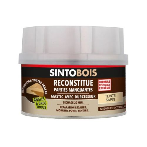 Mastic sans styrène SINTOBOIS sapin 190 g + 8 g SINTO 33780 photo du produit Principale L