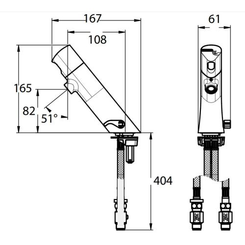 Mitigeur de lavabo temporisé PRESTO SAFE sur plage débit de 3 l/min PRESTO 68077 photo du produit Secondaire 1 L