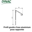 Profil rejet eau à visser pour terrasse alu naturel longueur 2 m 50 DINAC 5511030 photo du produit Secondaire 1 S