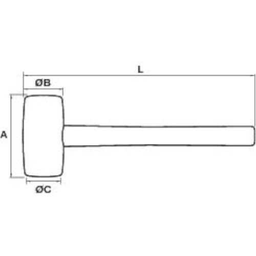 Maillet en bois naturel - MOB OUTILLAGE - 0368800201 pas cher Secondaire 1 L
