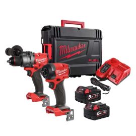 Pack 2 outils 18V Milwaukee (M18 FPD3 + M18 FID3) + 2 batteries 5 Ah + chargeur + coffret HD Box - 4933480873 pas cher Principale M