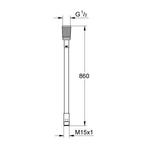 Flexible de douche en métal GROHE 46104-000 photo du produit Secondaire 1 L