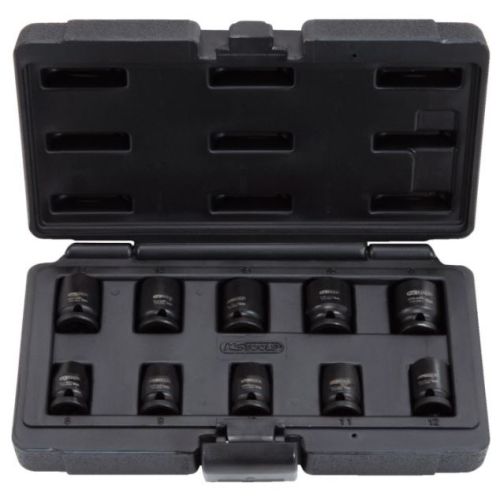 Jeu de 10 douilles à chocs 3/8 '' 12 pans courtes 8-17 mm KS TOOLS 515.0950 photo du produit