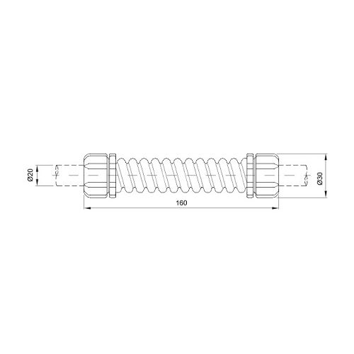 Manchon souple protégé SPEEDYFLEX Gewiss IP 44 Gris - GW50208 photo du produit Secondaire 1 L